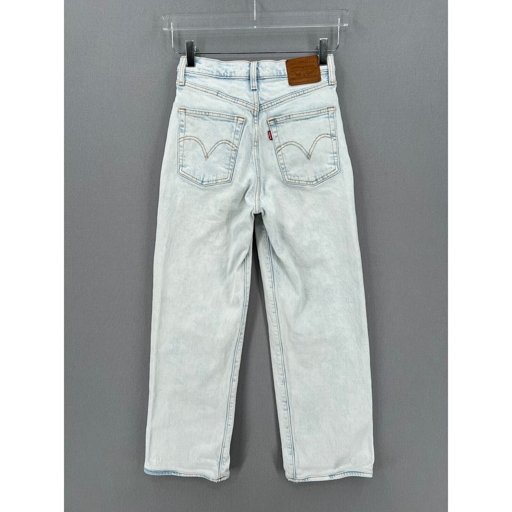 Levi's Ribcage Straight Jeans Women 26 Light Wash Denim High Rise Ankle - Picture 2 of 16